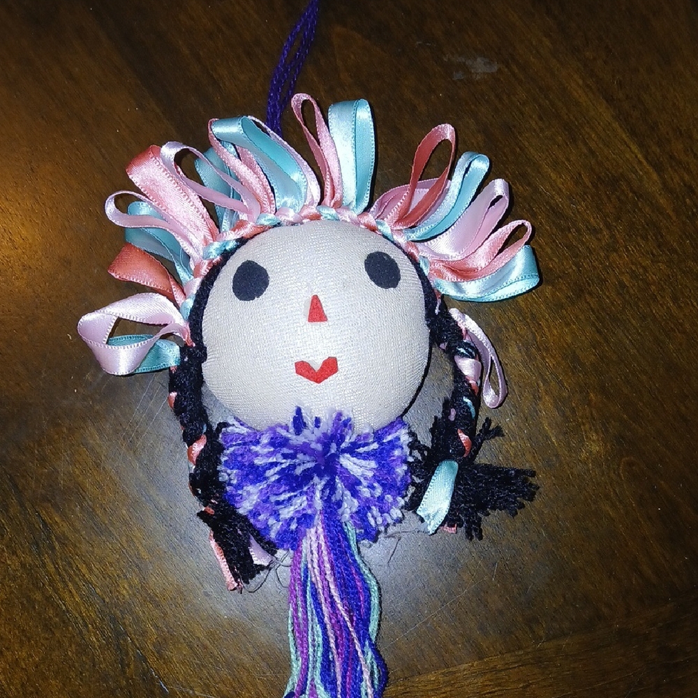 Colorful Ribbon Doll Ornament